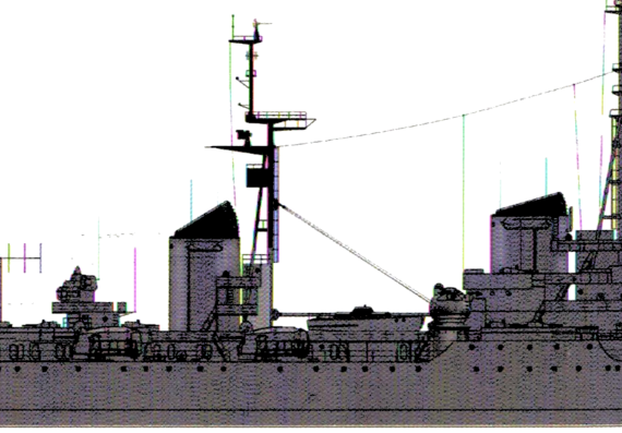 Крейсер СССР Admiral Senyavin [Sverdlov Class Cruiser] - чертежи, габариты, рисунки